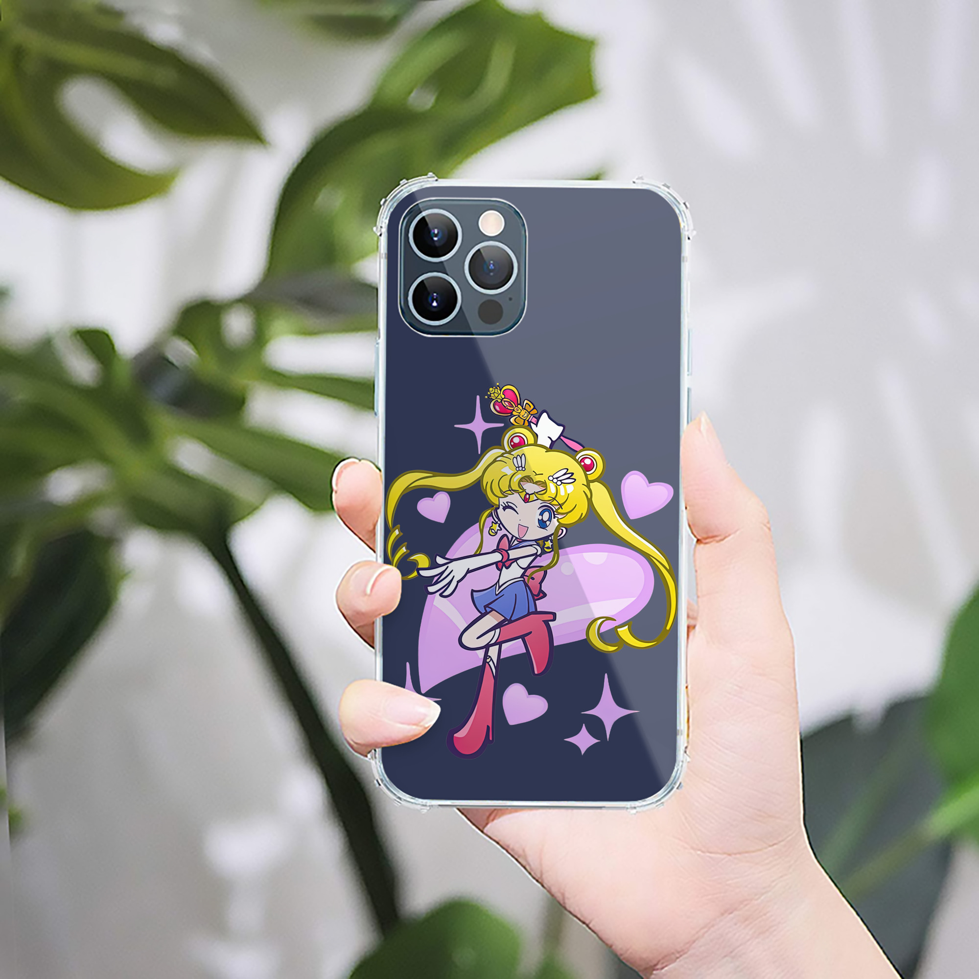 （画像用） 美少女戦士セーラームーン 月野 うさぎ つきの うさぎ Sailor Moon Tsukino Usagi 【iPhone 12シリーズ対応】透明スマホケース（クリアソフトケース）